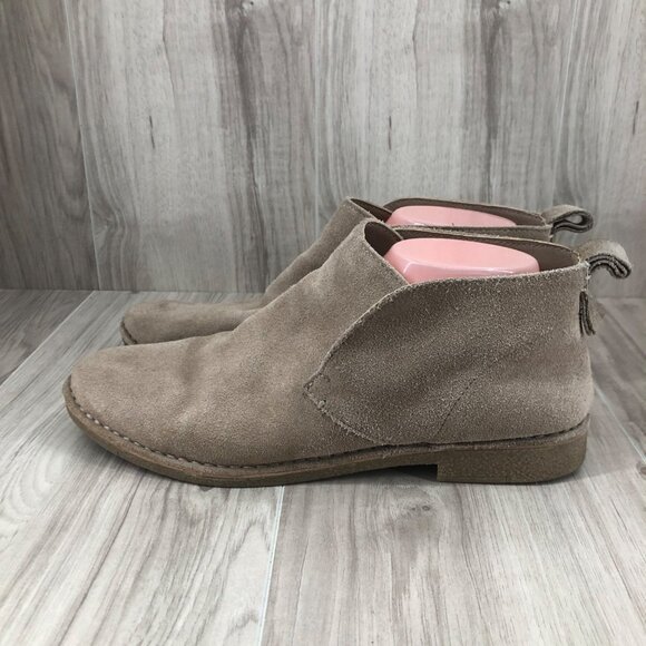 Dolce Vita Ankle Boots Womens 11 Findley Tan Suede Slip On Booties - Picture 2 of 11